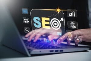Digital marketing dashboard displaying SEO details.