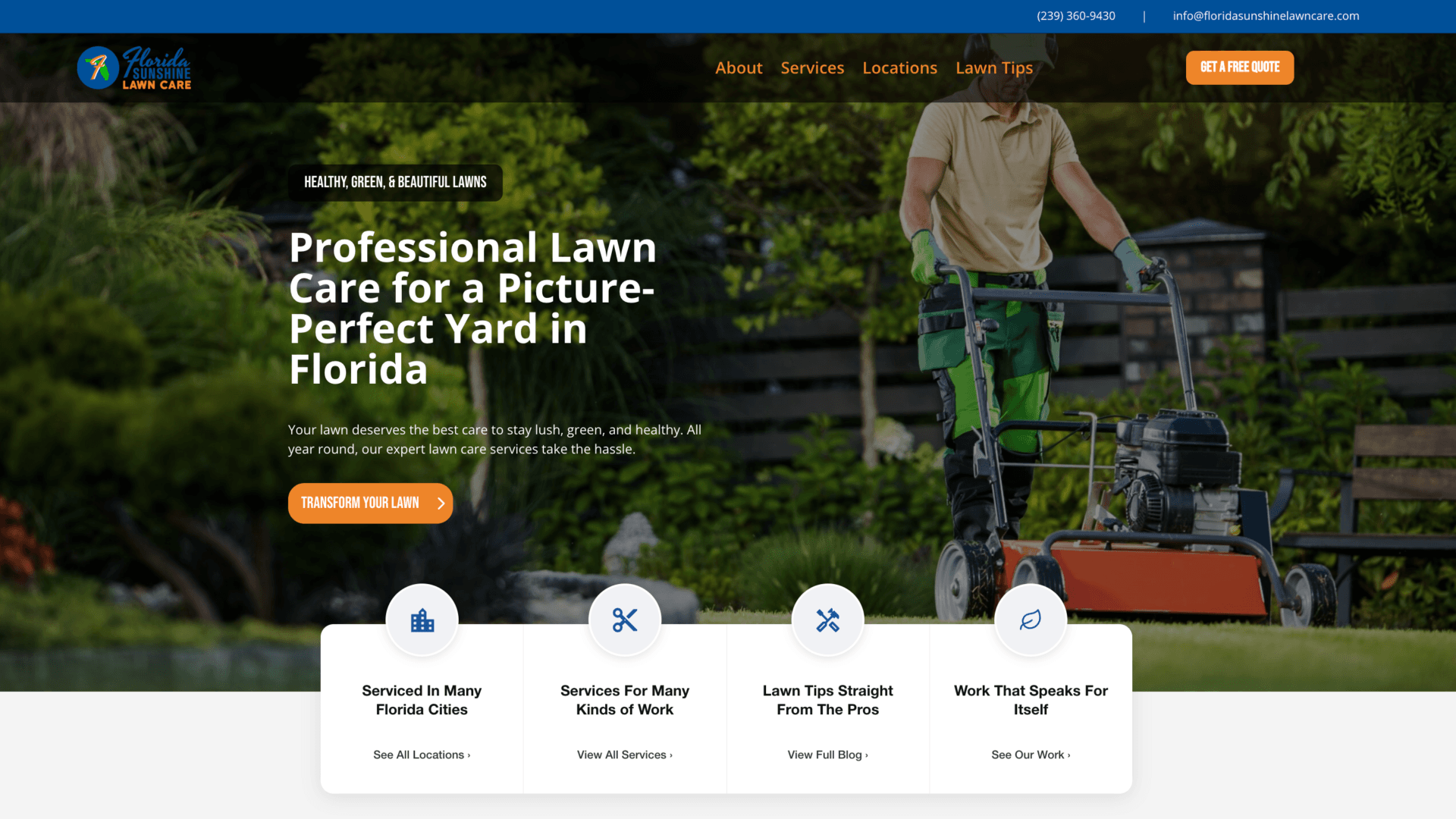Florida Sunshine Lawn Care Homepage